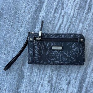 Baggallini Black and Gray zip around wallet